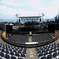  Tonight's beautiful venue, the Anfiteatro Del Vittoriale... on the Gardone Riviera, overlooking Lake Garda... wow... 