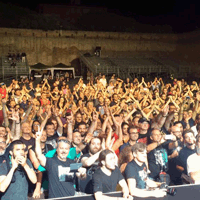  The view from the stage tonight at the beautiful Arena Beniamino Gigli, in Porto Recanati... 