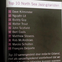  Very honoured (and more than a little surprised!!) to have been chosen as best guitarist at the recent North Sea Jazz Festival!! 
Thank you Gitarist!!!And thank you Arne van Os van den Abeelen, for making me aware of it!!! 