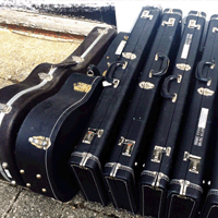  Saying goodbye to my guitars, as they're shipped off to America today... won't see them again until rehearsals with Roger Waters! 